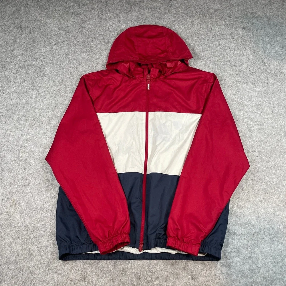 Nike SB Mens Jacket XL Red, White, Navy Color-block Athletic Layering Full Zip